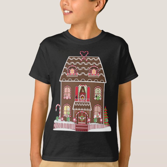 Gingerbread Christmas House T-Shirt (Front)