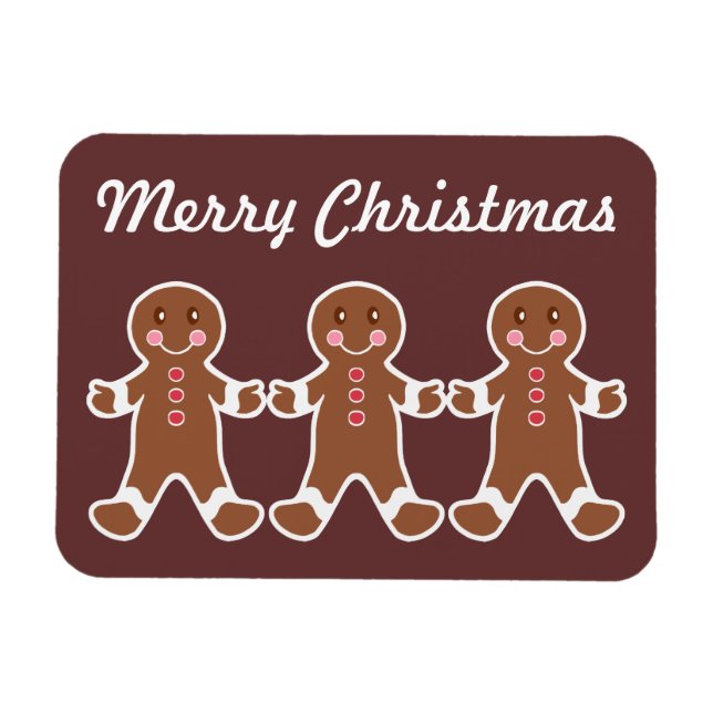 Gingerbread Christmas Magnet (Horizontal)