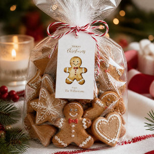 Gingerbread Christmas Man Cookie Holiday Gift Tags