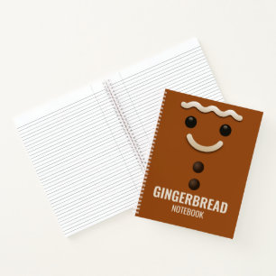 Gingerbread Christmas Notebook Cover – Lined Paper
