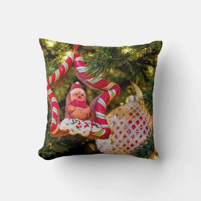 Gingerbread Christmas Ornament Cushion (Front)