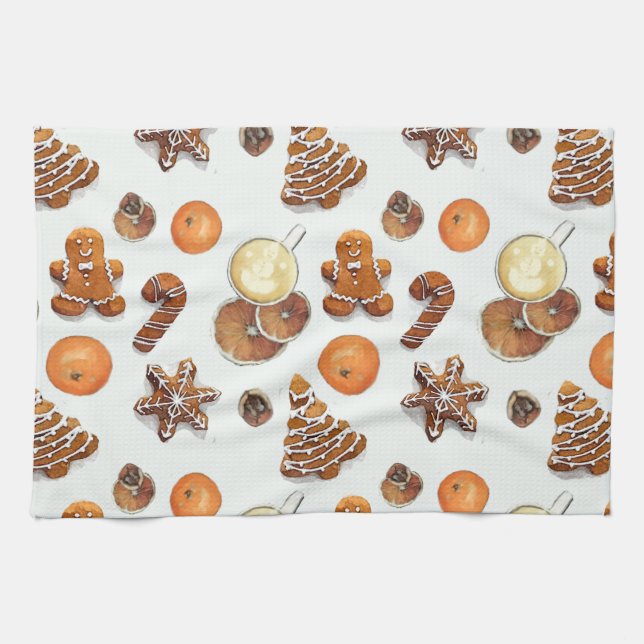 Gingerbread Christmas Scent Tea Towel (Horizontal)