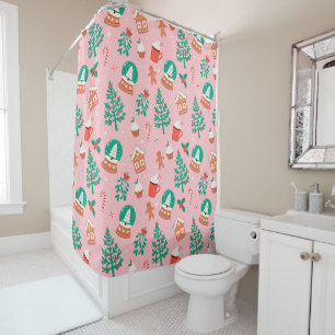 Gingerbread Christmas Shower Curtain