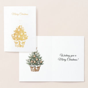 Gingerbread Christmas Tree Foil Card