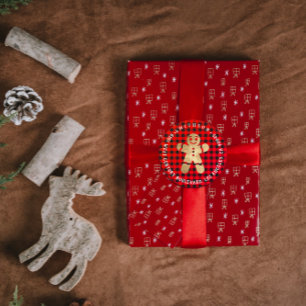 Gingerbread Christmas Tree RSVP Buffalo Gold Classic Round Sticker