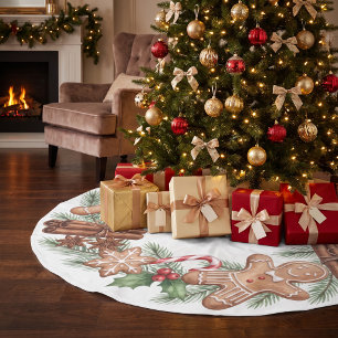 Gingerbread Christmas Tree Skirt Holiday Decor
