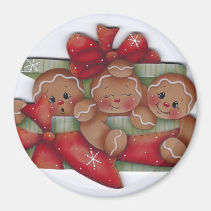 Gingerbread Christmas Trio Magnet