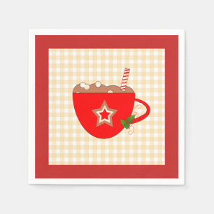 Gingerbread Cocoa Gingham Napkins
