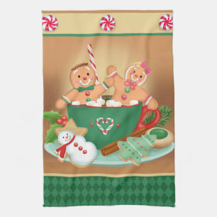 Gingerbread Cocoa Kitchen Towel