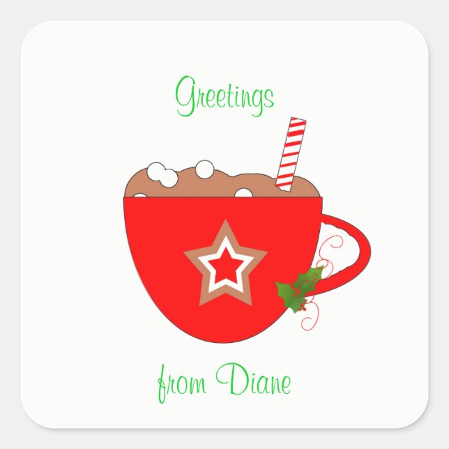 Gingerbread Cocoa Stickers (Front)