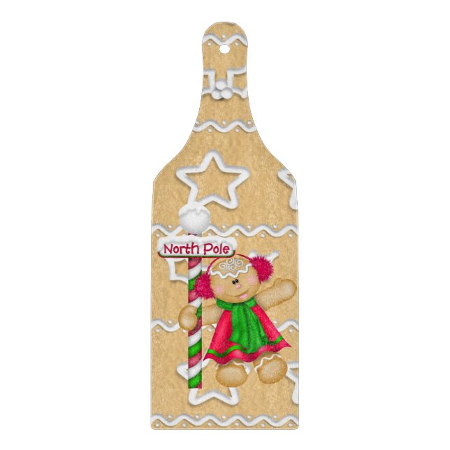 Gingerbread cokie glass cutting paddle board (Front)