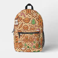 Gingerbread Cookie Backpack – Festive Pattern