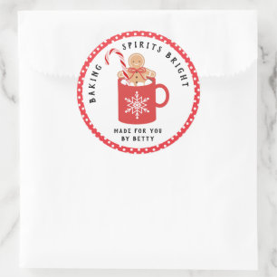 Gingerbread  Cookie   Baking Spirits Bright  Classic Round Sticker