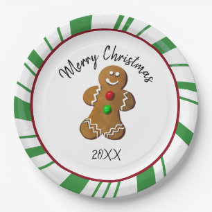 Gingerbread Cookie Candy Plates