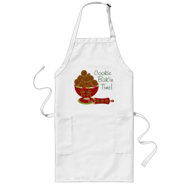 Gingerbread Cookie Christmas Apron (Front)