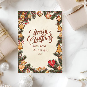 Gingerbread Cookie Christmas Holiday Card