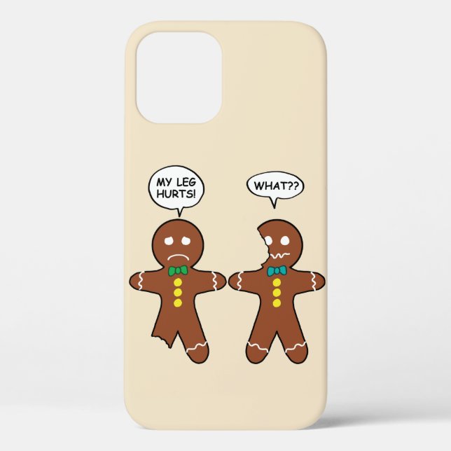 Gingerbread Cookie Christmas Humour Brown Case-Mate iPhone Case (Back)