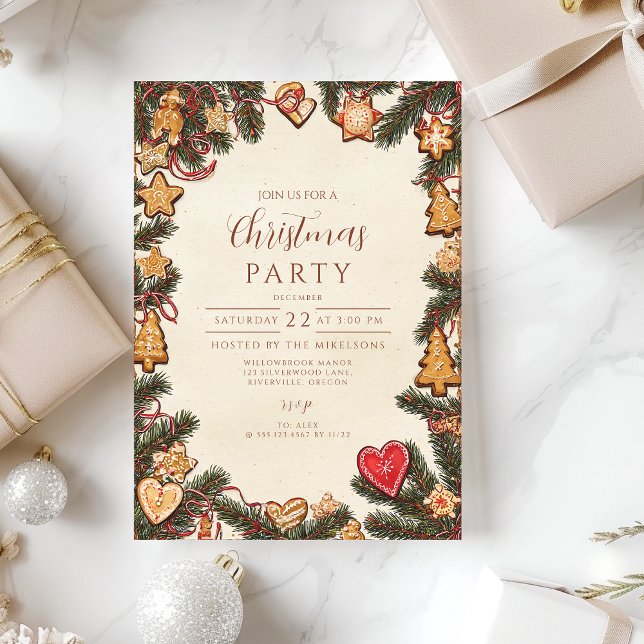 Gingerbread Cookie Christmas Invitation (Creator Uploaded)