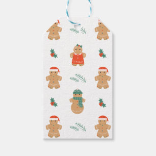 Gingerbread Cookie Christmas Pattern Gift Tags