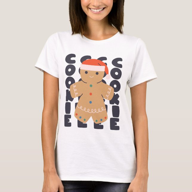Gingerbread Cookie Christmas T-Shirt (Front)