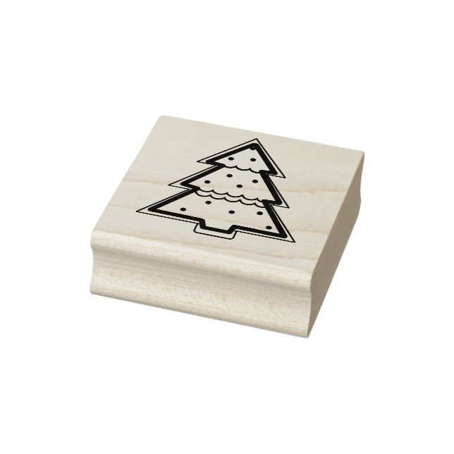 Gingerbread Cookie Christmas Tree Art Stamp (Stamp)