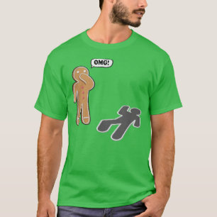 Gingerbread Cookie Crime Scene Joke Humour Funny C T-Shirt