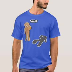 Gingerbread Cookie Crime Scene Joke Humour Funny C T-Shirt
