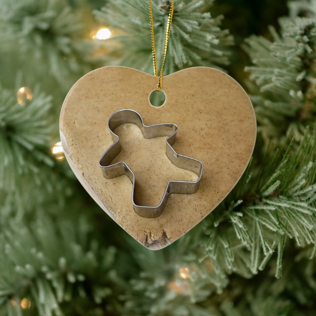 Gingerbread Cookie Cutter  Ceramic Tree Decoration (Tree)
