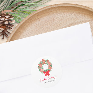 Gingerbread Cookie Exchange Classic Round Sticker