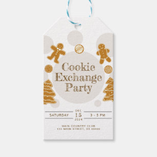 Gingerbread Cookie Exchange Party Gift Tags