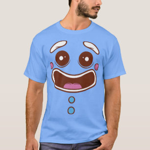 Gingerbread Cookie Face Happy Candy Food765 T-Shirt