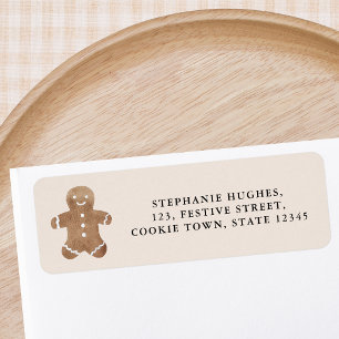 Gingerbread Cookie Holiday Return Address