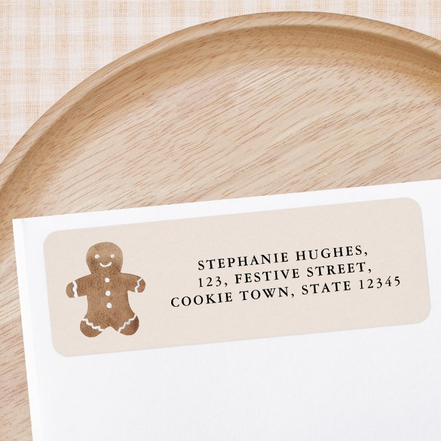 Gingerbread Cookie Holiday Return Address (Creator Uploaded)