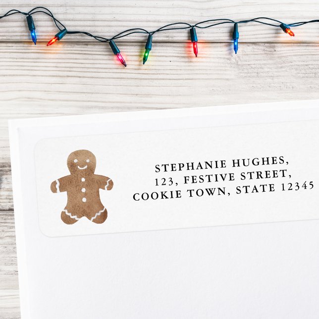 Gingerbread Cookie Holiday Return Address (Creator Uploaded)