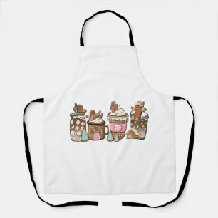 Gingerbread Cookie In Hot Cocoa Christmas Lovers  Apron