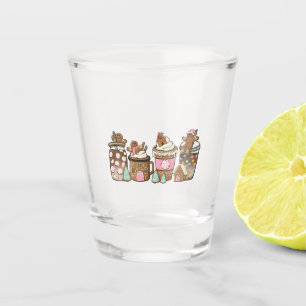 Gingerbread Cookie In Hot Cocoa Christmas Lovers Shot Glass
