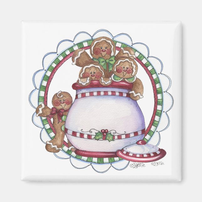 Gingerbread Cookie Jar Magnet (Front)