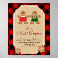 Gingerbread Cookie Late Night Diapers Sign