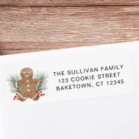 Gingerbread Cookie Return Address 