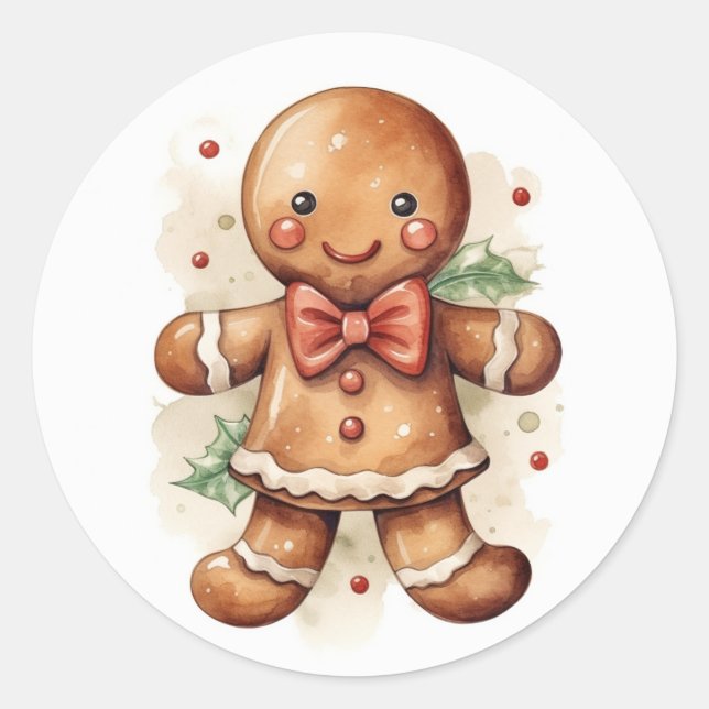 Gingerbread Cookie Stickers (Front)
