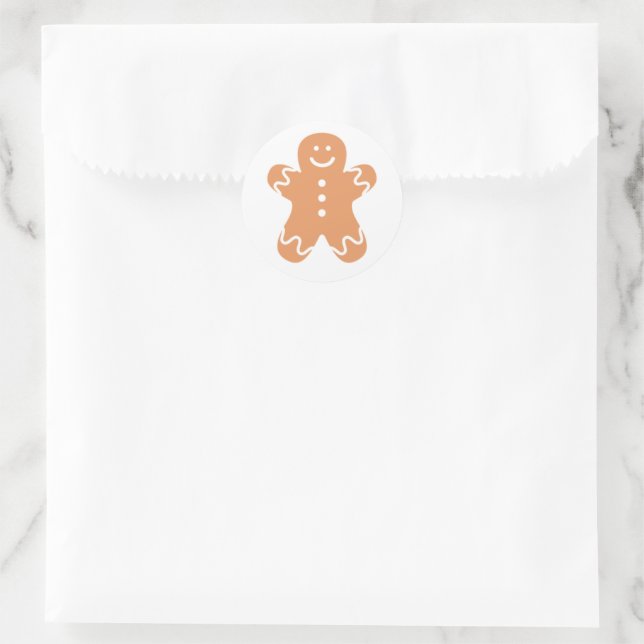 Gingerbread Cookie Treat Bag and Envelope Stickers (Bag)