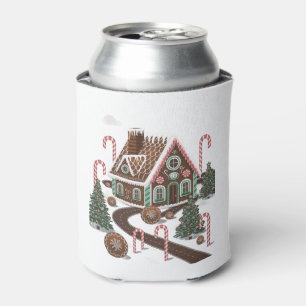 Gingerbread Cookie Wonderland Can Cooler