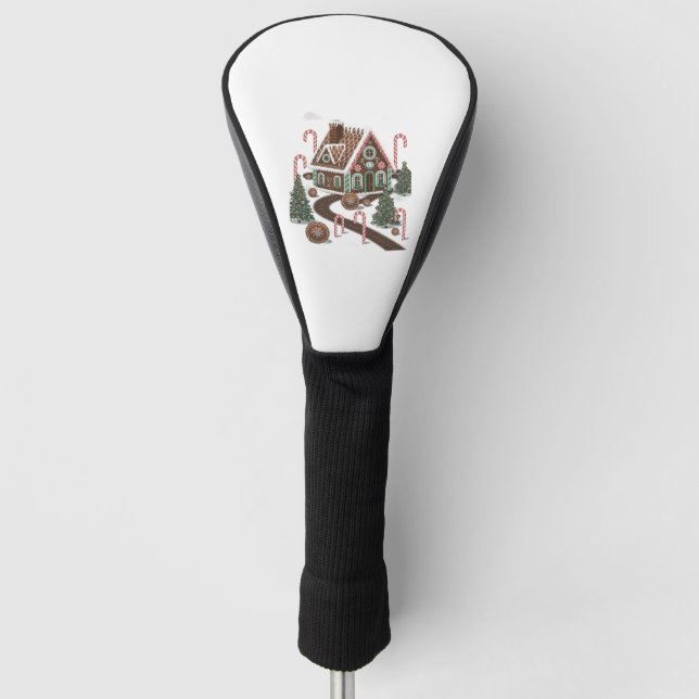 Gingerbread Cookie Wonderland Golf Head Cover (Front)