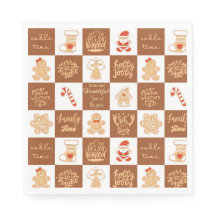 Gingerbread Cookies Chequered Pattern