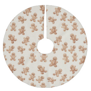 Gingerbread Cookies Christmas Brushed Polyester Tree Skirt