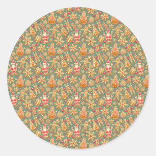 Gingerbread/cookies/Christmas Classic Round Sticker