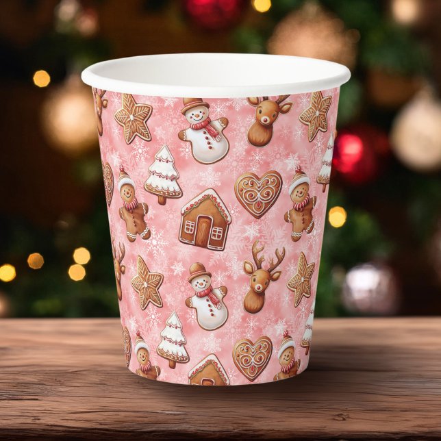 Gingerbread Cookies Christmas Paper Cups (Creator Uploaded)