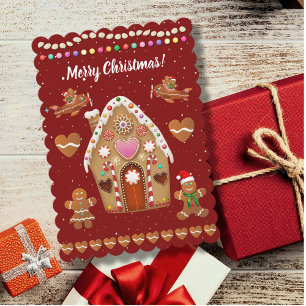 Gingerbread Cookies Christmas Party Holiday Card