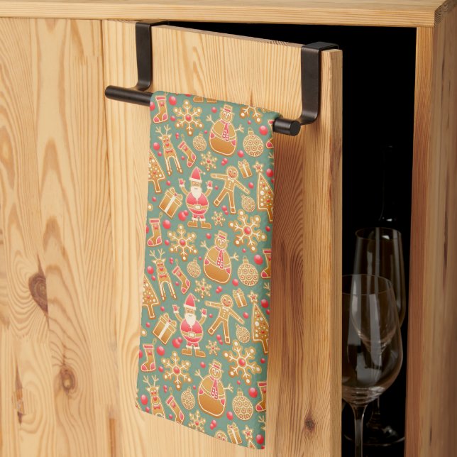 Gingerbread/cookies/Christmas  Tea Towel (Thirds Fold)