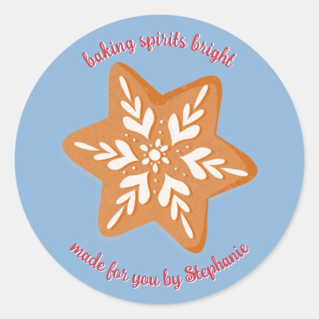 Gingerbread Cookies Classic Round Sticker (Front)
